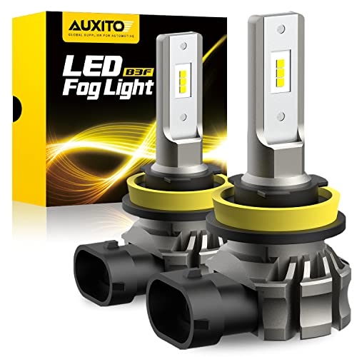 AUXITO H11/H8/H16 LED Fog Light Bulbs or DRL, 6000 Lumens 6500K Cool White Light, 300% Brightness, CSP LED Chips Fog Lamps...