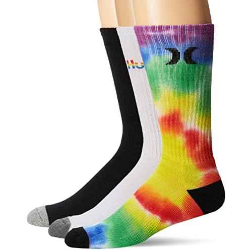 Hurley Men's 3 Pack Crew Socks