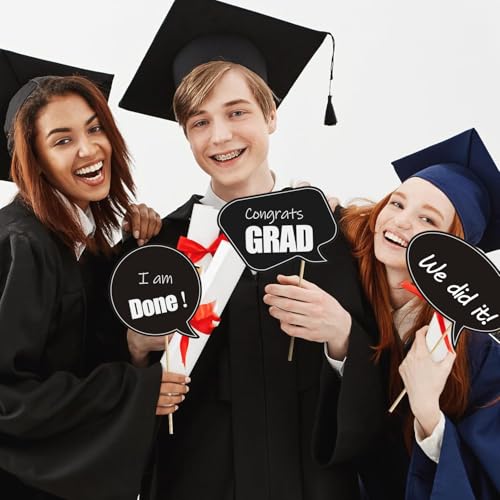 35pcs Insta-Themed Social Media Party Selfie Photo Booth Props with Speech Bubble DIY Photo Props for Birthday, Graduatio...