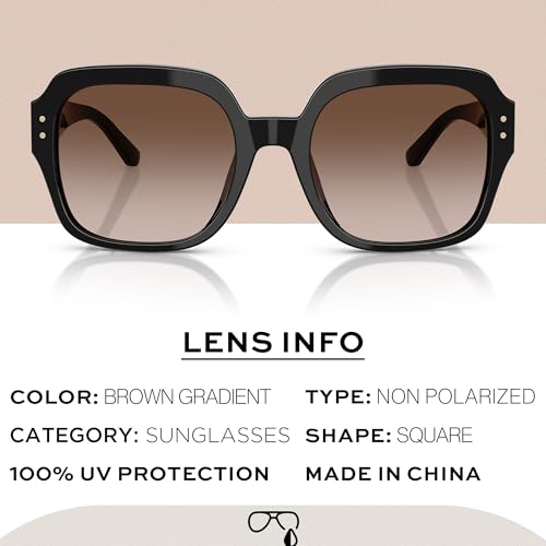 Tory Burch TY7143U SQUARE Shape Sunglasses with eSHADES Luxury Eyewear kit Bundle