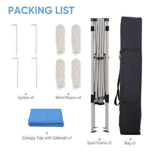 GDY 8X10 FT Pop Up Canopy Outdoor Instant Tent Slant Legs with a Sidewall,Equipment Vents, Portable Gazebo Shelter for Pat...
