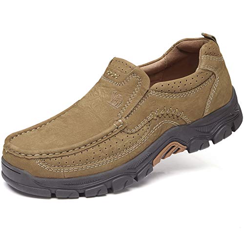CAMEL CROWN Mens Loafers Slip On Loafer Leather Casual Walking Shoes Comfortable for Work Office Dress Outdoor