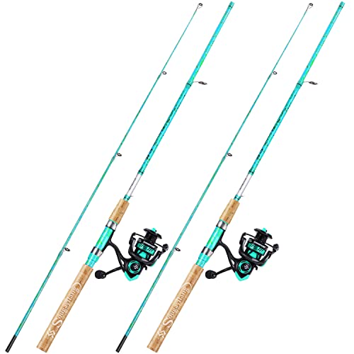 Sougayilang Fishing Rod and Reel Combo, 2-Piece 5-Foot 6-Inch Graphite & Fiberglass Rod, Durable and Strong, Quickset Ant...