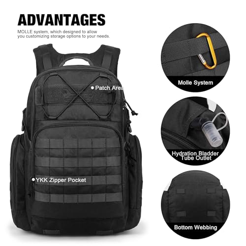 Mardingtop 40L Tactical Backpack for Men,Molle Military Backpack for Hiking,Travel,Camping, Hunting