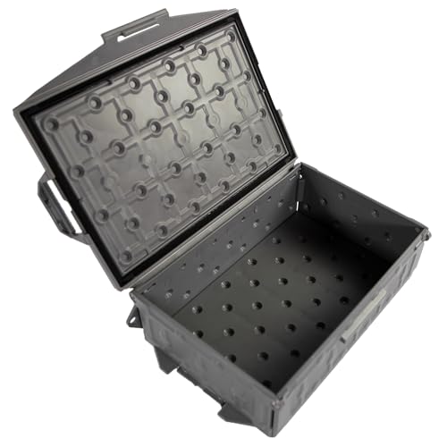 YakAttack TracPak Stackable Storage Box – Battleship Grey | Kayak Fishing Gear Storage | Fits GearTrac & MightyMount | Kay...