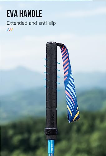3 Section Trekking Poles Lightweight Aluminium Walking Poles Adjustable Trekking Sticks Collapsible Sticks 2pcs