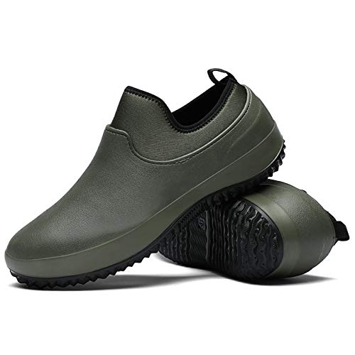 Nutteri Garden Shoes Men's Waterproof Gardening Rain Boots Unisex Outdoor Footwear for Camping Lawn Care and Yard Work
