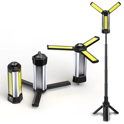 Rechargeable Camping Lights,Telescopic & Collapsible Mobile Lighting,LED Camping Lantern,Built-in 6000mAh Battery Work Lig...