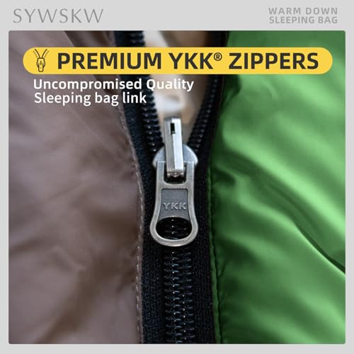 SYWSKW Down Sleeping Bag with Pillow, Ultralight Rectangular Sleeping Bag for Adults, Youth Backpacking,Hiking and Camping...