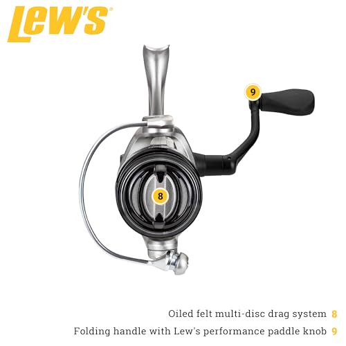 Lew's Laser SG Speed Spin Freshwater Spinning Fishing Reel, Size 400 Reel, Right or Left-Hand Retrieve, 5.2:1, Zero Revers...