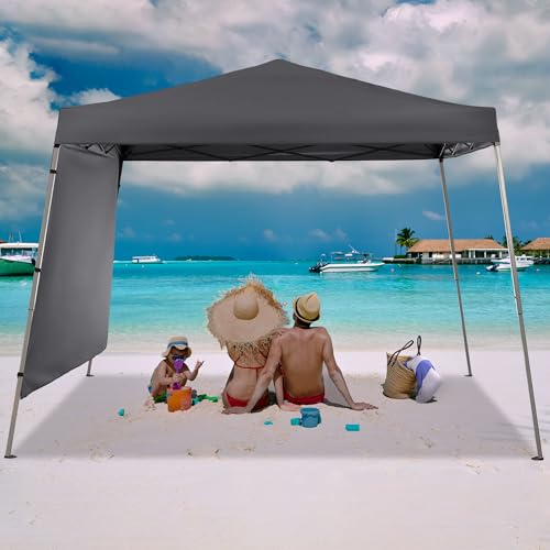 GDY 8X10 FT Pop Up Canopy Outdoor Instant Tent Slant Legs with a Sidewall,Equipment Vents, Portable Gazebo Shelter for Pat...