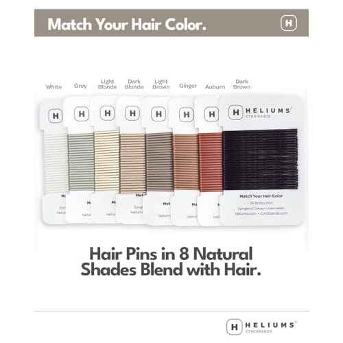 Heliums Large Bobby Pins - Platinum White - 2.5 Inch Extra Long Wavy Hair Pins - 24 Pack