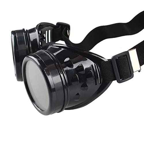 Steampunk Goggles Glasses Vintage Welding Gothic(Black)