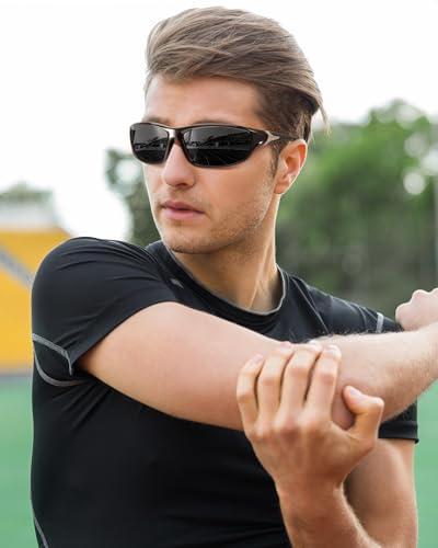 Polarized Sunglasses Men Sports Mens Sunglasses Outdoors for Cycling Driving 3 Pack