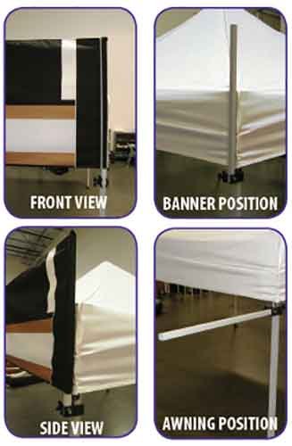 Impact Awning and Banner Bracket Set for Instant Pop-Up Canopy Tents