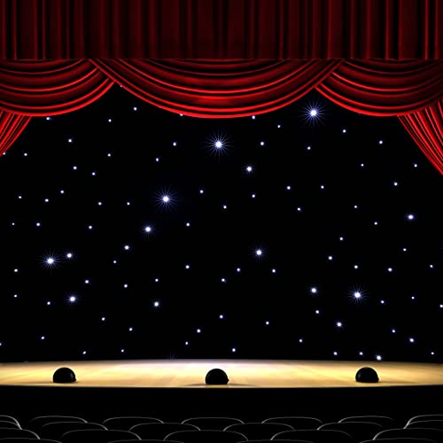 CAIHAOA 19.7ft x 9.8ft LED Star Backdrop with 360 Beads, Foldable LED Starry Night Sky Velvet Curtain, Galaxy Lighting Bac...