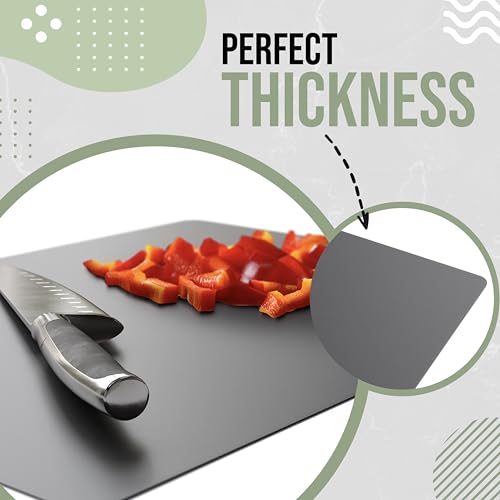 Crown Display Disposable Cutting Boards for Kitchen 25 Count Black Cutting Board 12 Inch X 17.5 Inch Flexible Cutting Boar...