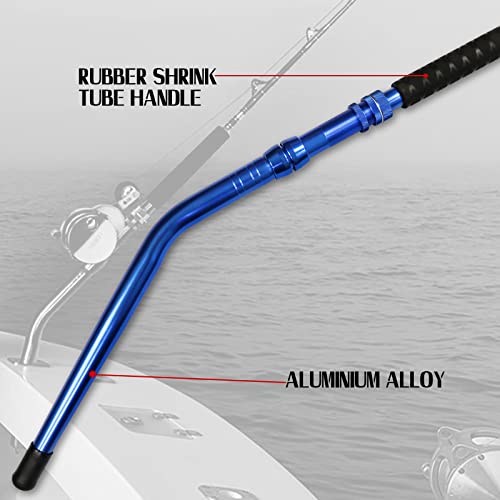 Fiblink 2-Piece Saltwater Offshore Heavy Bent/Straight Butt Trolling Rod Fishing Roller Rod Conventional Boat Deep Sea Fis...