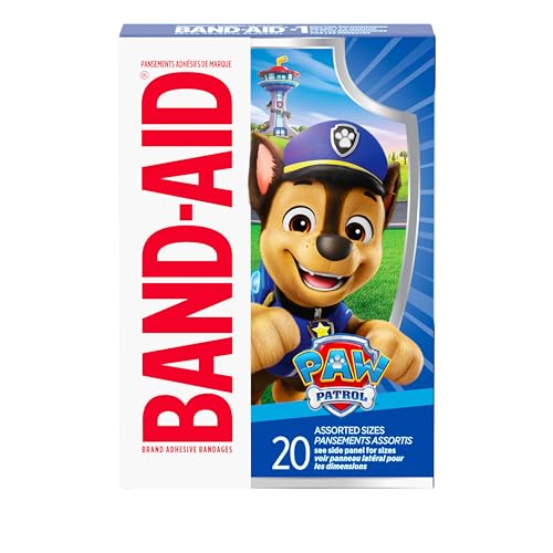 Band-Aid Brand Sterile Adhesive Individually Wrapped Bandages for Kids Featuring Nickelodeon Paw Patrol Characters, First ...
