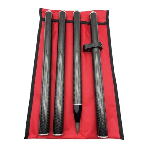 LS2015 1.8M Land Surveying Equipment RTK Carbon Fiber Surveying Prism Pole, 4 Section Survey Pole, with 5/8X11 Thread, 4 S...