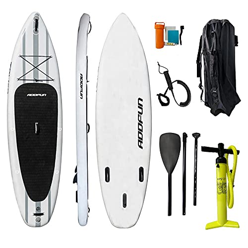 Addfun Inflatable 10'6 Stand Up Paddle Board W/ Durable 6”(15cm) double layer