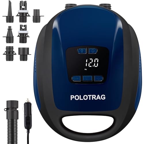 Polotrag Paddle Board Pump, SUP Electric Pump, Professional 20 PSI Portable Air Compressor with Auto-Off, Deflation Functi...