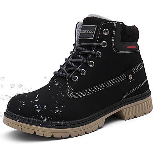 Eagsouni Mens Womens Snow Boots Warm Fur Lined Ankle Booties Hiking Trekking Trail Climbing Shoes Lace Up Anti-Slip Waterp...