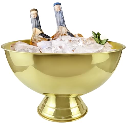 12L Stainless Steel Ice Bucket - Insulated Cooler for Parties Cocktails Wine and Champagne - Perfect for Home Restaurant H...
