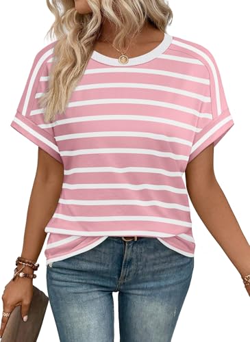 Womens Tops Short Sleeve Shirts Summer Outfits 2026 Spring Dressy Casual Clothes Clothing