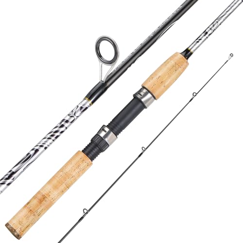 Sougayilang Spinning & Casting Rods, Strong Carbon&Glass Composite Fishing Rod with Stainless Steel Line Guides for Bass, ...