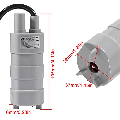 DIANN 2pcs Mini Submersible Water Pump DC 12V Micro Water Pump 840L/H High Flow Pumps for Aquarium Fish Tank Fountain