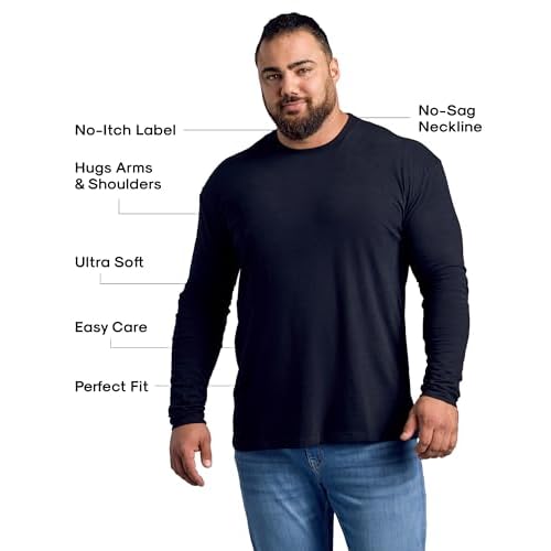 True Classic Long Sleeve Shirts for Men - Mens Long Sleeve Tee-Shirts, Henley Shirts for Men and Waffle-Knit Thermal T-Shirts