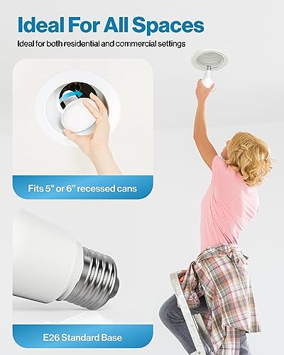Sunco 6 Pack BR30 Light Bulbs LED, Recessed Can Light Bulbs, Indoor Flood Bulb, 850 LM, 11W (65W Equivalent), 5000K Daylig...