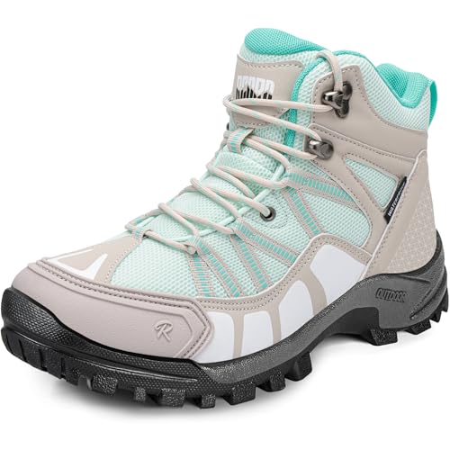 R CORD Womens Hiking Boots Waterproof Hiking Boots Womens Non-Slip Lightweight Outdoor Hiking Shoes Trekking Camping Trail...