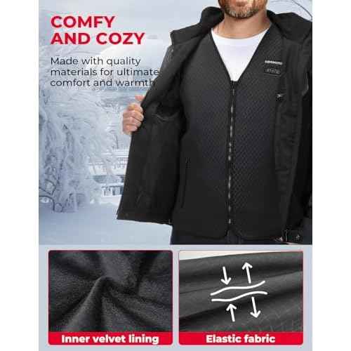 KEMIMOTO Heated Vest for Men with Battery Pack Included, Lights-out Design, Electric Warming Vest for Hunting Winter Sports