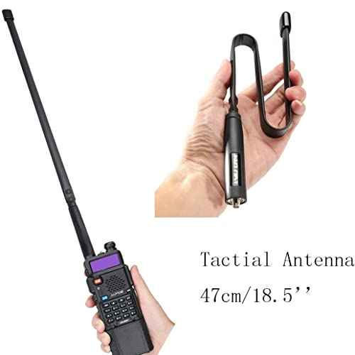 Baofeng 2 Pack UV-5R Plus 8W Ham Radio Dual Band VHF/UHF Amateur Two Way Radio Handheld Long Range Walkie Talkies for Adults with Tactical High Gain Antenna, Programming Cable, Earpiece