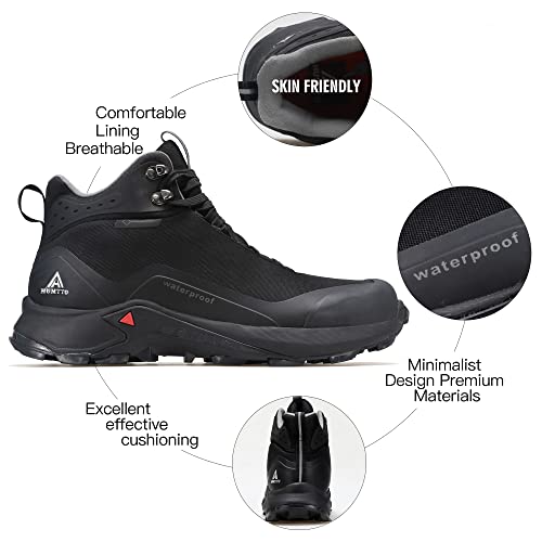 HUMTTO Men's All-Terrain Waterproof Hiking Boots Lightweight Breathable Outdoor Ankle Boots Trekking Hiking Shoes