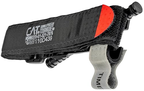 North American Rescue C-A-T Combat Application Tourniquet (Black) NAR Genuine Gen 7 CAT Gray Time-Stamped Military Issued...