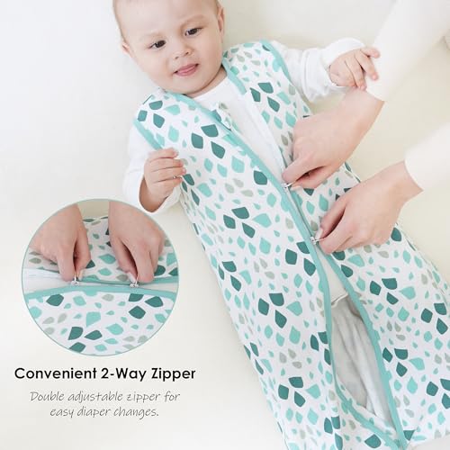 Cute Castle Baby Sleep Sack 0-6 Months - Lightweight 100% Cotton 2-Way Zipper TOG 0.5 Infant Wearable Blanket, Newborn Ess...