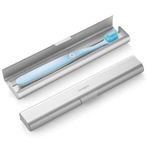 Aluminum Toothbrush Travel Case, Portable Travel Toothbrush Holder, Durable Manual Toothbrush Box Container for Traveling, Bathroom, Camping, Business Trip-1Pack Silver