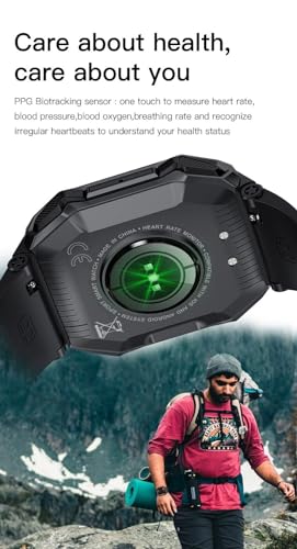Smart Watch for Unihertz Tank 3 Pro Military Smart Watch for Men (Answer/Make Call), 1.85in HD Tactical Sports Rugged Smar...