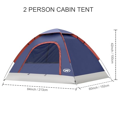unp 6 Person 4 Season Dome Tent, Easy to Set Up for Camping & Hiking, Lightweight & Portable, Green