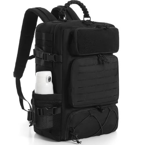 Tsrgsn Tactical Backpack for Men, Travel Gym Backpack with Shoe Compartment, Day Pack Large Sports HiKing Military Rucksac...