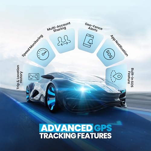 Cube Pro GPS Tracker for Vehicles with Built-in 1 Year Battery - IP67 Waterproof Real Time GPS Tracker for Cars - iOS & An...