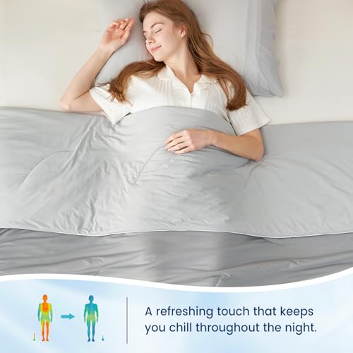 Cozy Bliss Cooling Comforter Queen Size Dual-Sided, Ultra-Soft Cooling Blankets for Hot Sleepers and Night Sweats, Breatha...