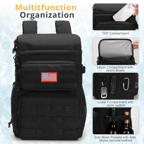 Tactical Backpack Cooler,Soft Lightweight Leakproof Cooler Backpack,Insulated Cooler Bag,Portable Soft Cooler Bag Waterpro...