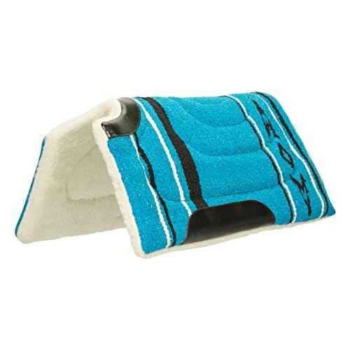 Weaver Equine 30" x 32" Cut Back Acrylic Saddle Pad Horse Saddle Pad, Shock Absorb Western Saddle Pad for Protection, Durable Equine Supplies, ?Blue