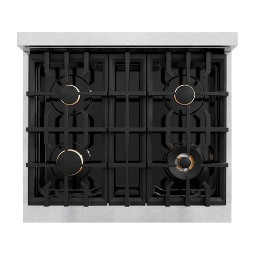 ZLINE Autograph Edition 30 in. 4.2 cu. ft. Select Gas Range with 4 Burner Cooktop and Convection Gas Oven in Satin Stainle...