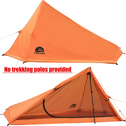 1 Person Trekking Pole Tent for Backpacking - Ultralight Backpacking Tent, Waterproof Hiking Tent for Camping, Lightweight...