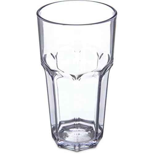 Carlisle FoodService Products Louis Tall Tumbler for Restaurants, Catering, Kitchens, Plastic, 16 Ounces, Clear, (Pack of 24)